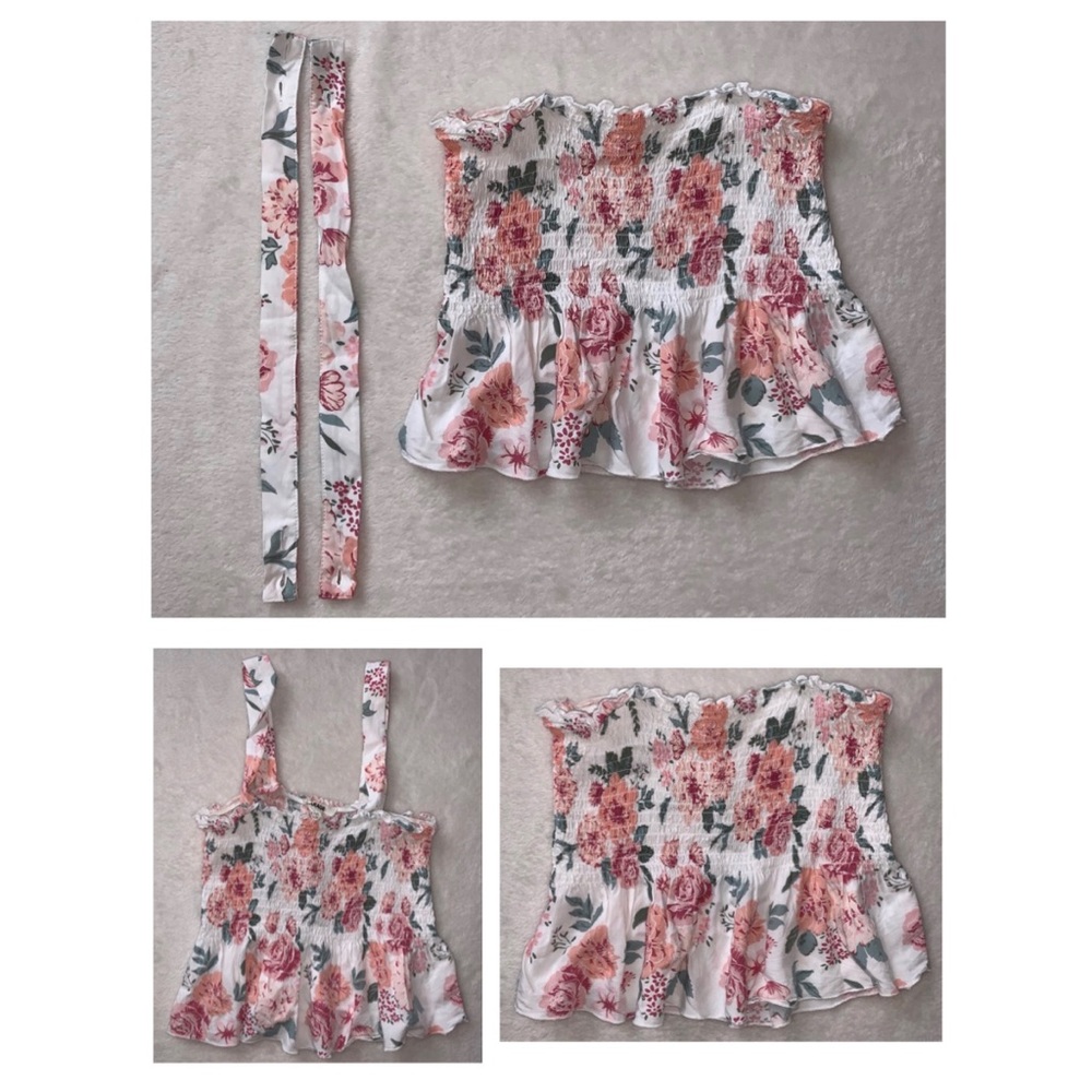 ✨NWOT✨💛2/20$💛Flowy floral crop top (XS)